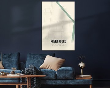 Vintage map of Kreileroord (North Holland) by Rezona