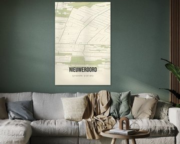 Vintage landkaart van Nieuweroord (Drenthe) van Rezona