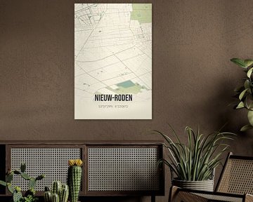 Carte ancienne de Nieuw-Roden (Drenthe) sur Rezona