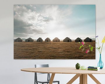 Golden yurts by Kimberley Jekel