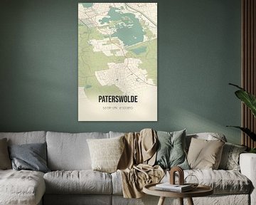 Vintage landkaart van Paterswolde (Drenthe) van Rezona
