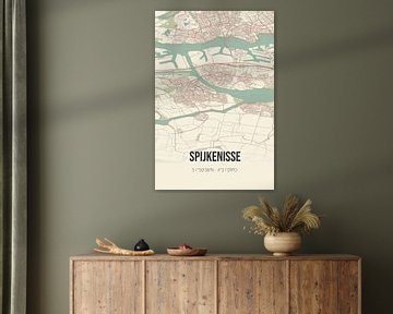 Vintage map of Spijkenisse (South Holland) by Rezona