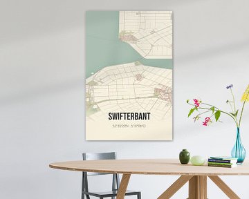 Vintage landkaart van Swifterbant (Flevoland) van MijnStadsPoster