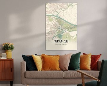 Vieille carte de Velsen-Zuid (Hollande du Nord) sur Rezona