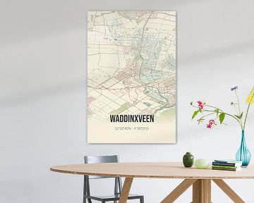 Vintage landkaart van Waddinxveen (Zuid-Holland) van Rezona