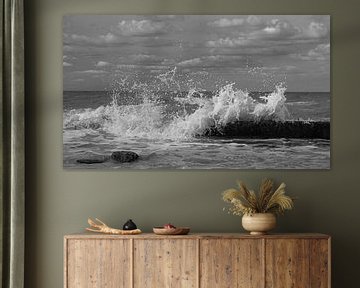 Waves over a shipwreck, England Hunstanton by Nynke Altenburg