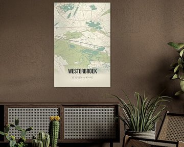 Vintage landkaart van Westerbroek (Groningen) van Rezona