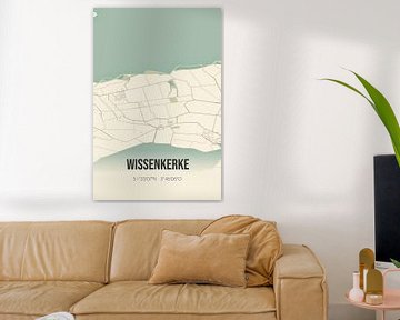 Vintage landkaart van Wissenkerke (Zeeland) van Rezona