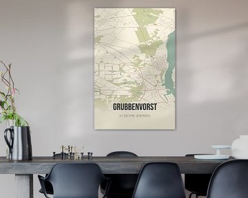 Vintage landkaart van Grubbenvorst (Limburg) van MijnStadsPoster