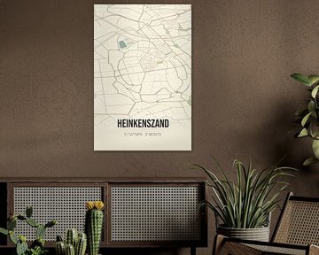 Vintage landkaart van Heinkenszand (Zeeland) van Twentse Pracht
