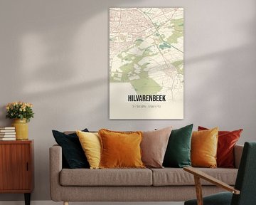 Vintage map of Hilvarenbeek (North Brabant) by Rezona