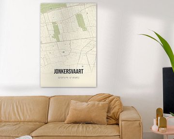 Vintage landkaart van Jonkersvaart (Groningen) van MijnStadsPoster