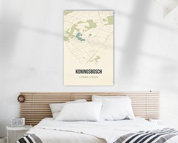 Vintage map of Koningsbosch (Limburg) by Rezona