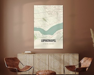 Vintage map of Lopikerkapel (Utrecht) by Rezona