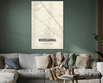 Vintage map of Musselkanaal (Groningen) by Rezona