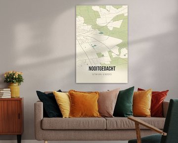 Vintage landkaart van Nooitgedacht (Drenthe) van Rezona