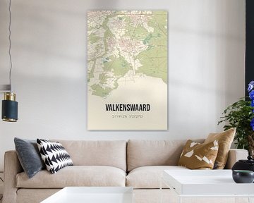 Vintage landkaart van Valkenswaard (Noord-Brabant) van Rezona
