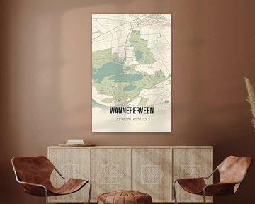Vintage landkaart van Wanneperveen (Overijssel) van MijnStadsPoster