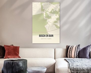 Vintage landkaart van Bosch en Duin (Utrecht) van Rezona
