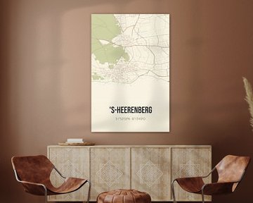 Vieille carte de 's-Heerenberg (Gelderland) sur Rezona