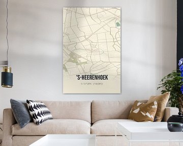 Vintage landkaart van 's-Heerenhoek (Zeeland) van MijnStadsPoster
