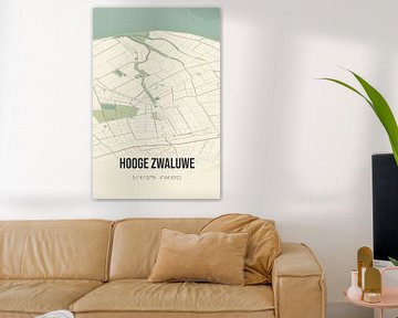 Vieille carte de Hooge Zwaluwe (Brabant du Nord) sur Rezona