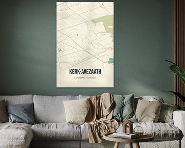 Vintage landkaart van Kerk-Avezaath (Gelderland) van Rezona