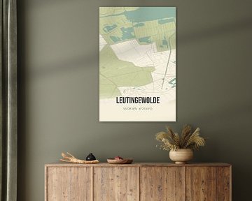 Vintage landkaart van Leutingewolde (Drenthe) van Rezona