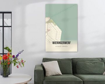 Vintage landkaart van Wieringerwerf (Noord-Holland) van MijnStadsPoster