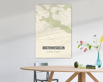 Alte Landkarte von Oosterhesselen (Drenthe) von Rezona