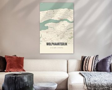 Vintage landkaart van Wolphaartsdijk (Zeeland) van MijnStadsPoster