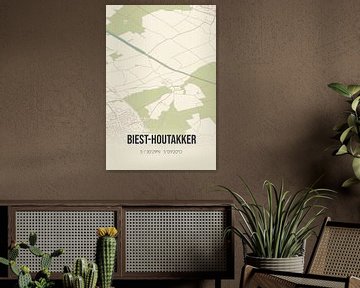 Vintage landkaart van Biest-Houtakker (Noord-Brabant) van MijnStadsPoster