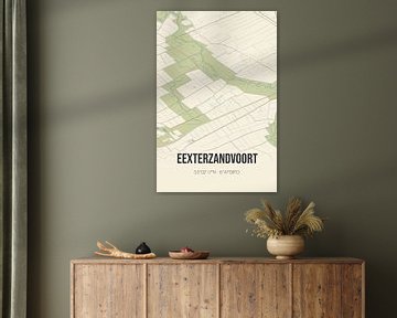 Vintage landkaart van Eexterzandvoort (Drenthe) van MijnStadsPoster