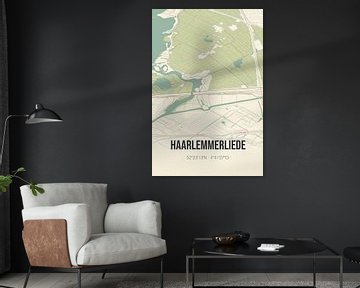 Vintage map of Haarlemmerliede (North Holland) by Rezona