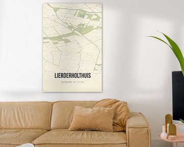 Vintage landkaart van Lierderholthuis (Overijssel) van Rezona
