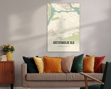 Vintage landkaart van Oosterwolde Gld (Gelderland) van Rezona