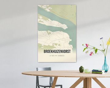 Vintage landkaart van Broekhuizenvorst (Limburg) van Rezona