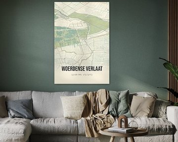 Vintage landkaart van Woerdense Verlaat (Zuid-Holland) van MijnStadsPoster