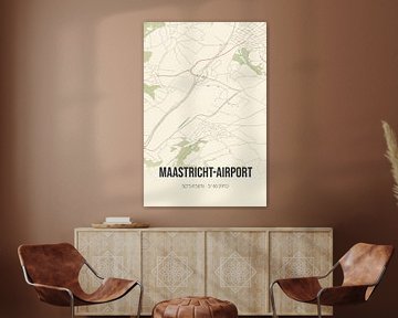 Vintage map of Maastricht-Airport (Limburg) by Rezona