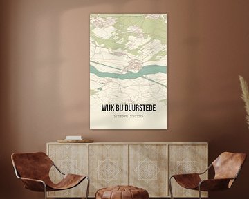 Vintage landkaart van Wijk bij Duurstede (Utrecht) van MijnStadsPoster