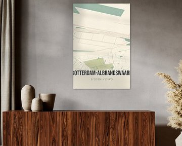 Vieille carte de Rotterdam-Albrandswaard (Hollande méridionale) sur Rezona