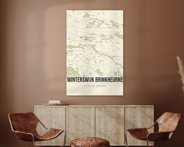 Vintage landkaart van Winterswijk Brinkheurne (Gelderland) van Rezona