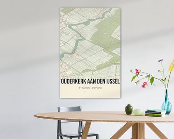 Vieille carte de Ouderkerk aan den IJssel (Hollande du Sud) sur Rezona