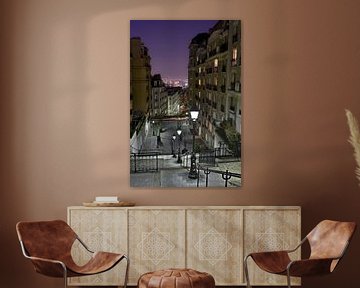 Bezaubernder Abend in Montmartre, Paris von Nico Geerlings