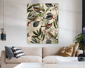 Vintage bird garden by Floral Abstractions