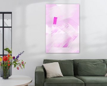 Abstract minimalistisch in roze van Studio Allee