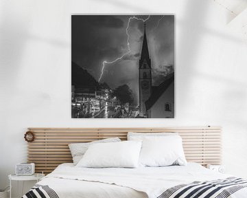 Orage à côté du clocher de l'église sur Johan Landman