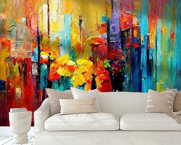 Natur in voller Blüte im Hochsommer