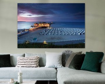 Sellin pier on the island of Rügen at sunset