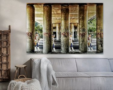 Voorbeeld van het werk in een kamer